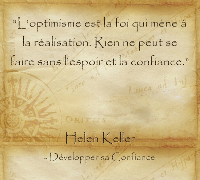 Citation sur le coté indispensable de la confiance dans la réalisation de soi