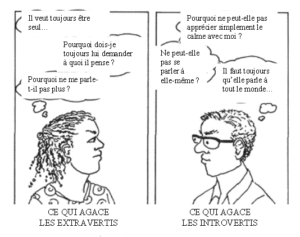 différences mbti entre Extraverti et Introverti