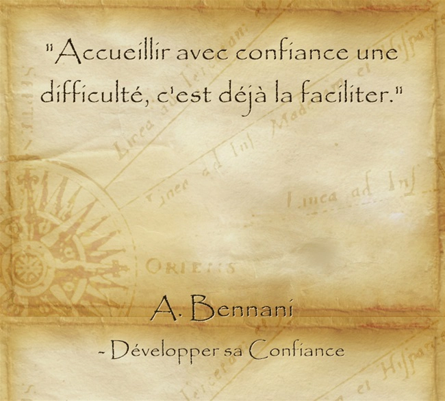 accueillir avec confiance les difficultes