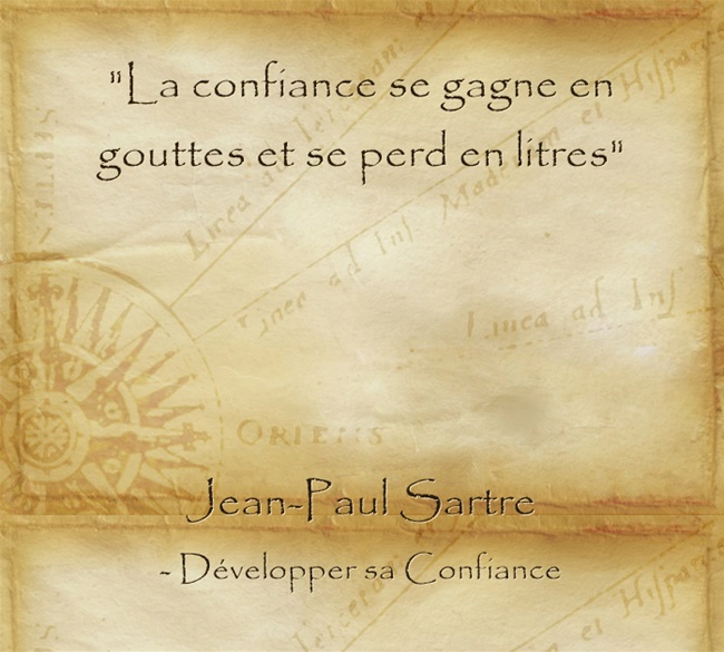 La confiance se gagne lentement
