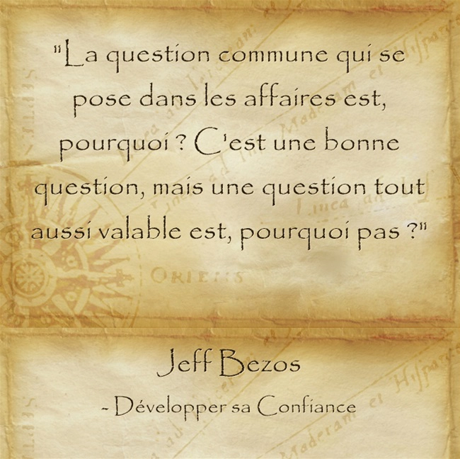 Citation de Jeff Bezos pour inciter à essayer et oser prendre des risques