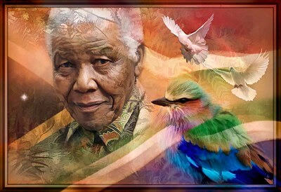 Tableau de Nelson Mandela image de paix