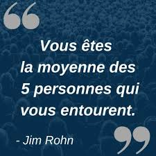Citation Jim Rohn de sur l'importance de bien s'entourer