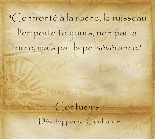 citation de Confucius pour encourager à persévérer