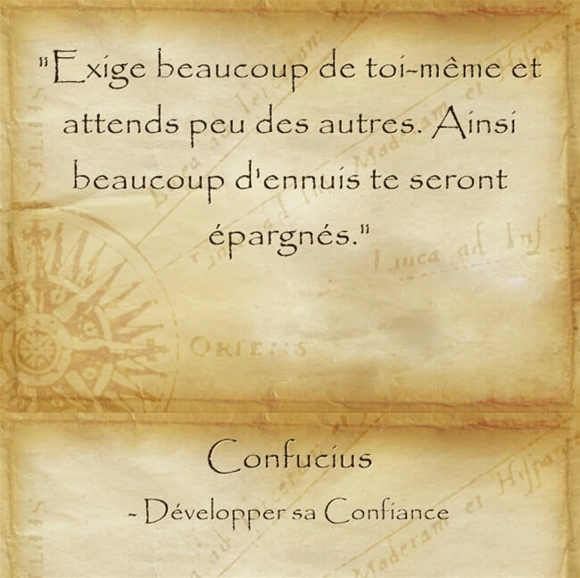 Citation de sagesse de Confucius sur l'exigence envers soi-même