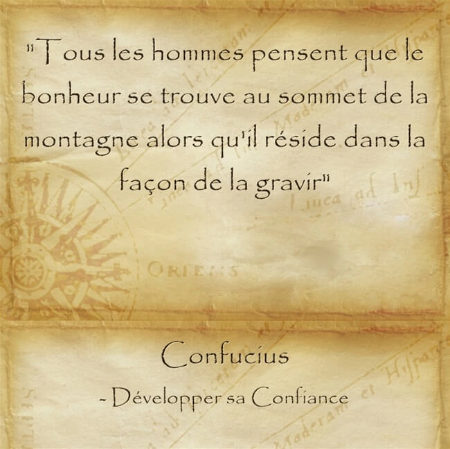 Citation sage de Confucius sur la beauté du chemin