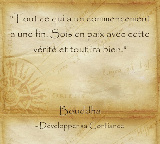 Citation de Bouddha pour être apaisé