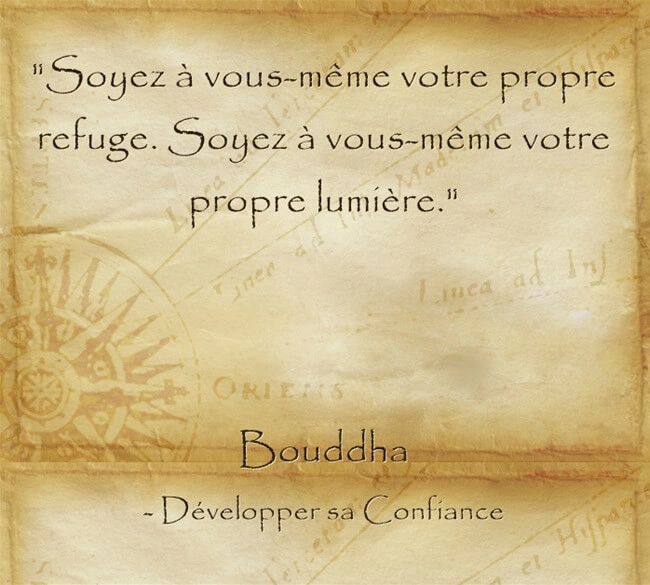 Citation de Bouddha sur l'importance de croire en soi