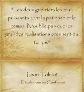 Citation sur la patience et l'effort