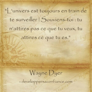 Citation sur l'influence de l'univers
