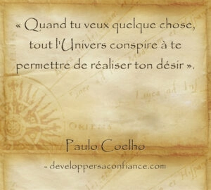 Citation de Paulo Coelho sur la loi de l'attraction