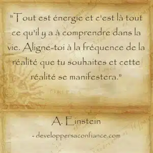 Citation d'Albert Einstein sur la Loi de l'attraction