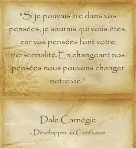 Citation qui démontre que nous créons notre réalité avec des pensées positives