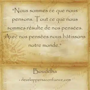 Citation de Bouddha sur la force créatrice de nos pensées